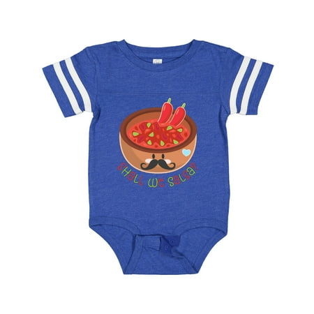 

Inktastic Shall We Salsa Bowl of Dip with Mustache Gift Baby Boy or Baby Girl Bodysuit