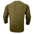 thumbnail image 3 of Yuyuzo Men Basic Tops Long Sleeve 1/4 Button Notch V Neck Cozy Fall Casual Shirts Blouse Solid Color, 3 of 5
