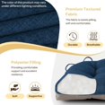 thumbnail image 4 of Non Slip Chair Cushions for Dining Chairs Set of 4 Kitchen Chair Cushions 18"x18"x3" Turfted Chair Pads Comfortable and Soft Seat Cushion with Ties, Navy, 4 of 14