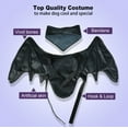 thumbnail image 6 of Onmygogo Funny Bat Dragon Wing Costumes for Dog, Cute Furry Pet Clothing for Halloween (L, Black bat wing), 6 of 7