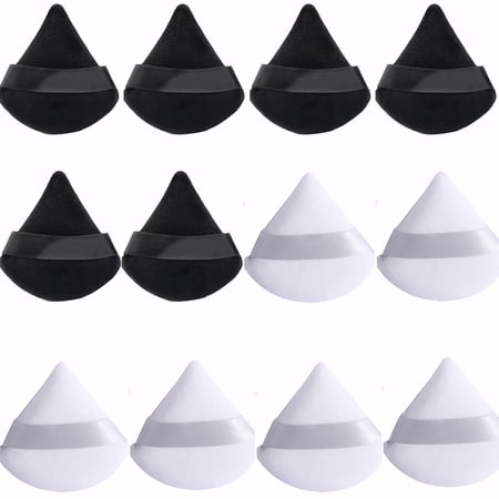 12 Pcs Triangle Powder Puff Beauty Triangle Puff Makeup Sponges Wedge for Cosmetic Foundation Sponge Mineral Powder Wet Dry Makeup Tool