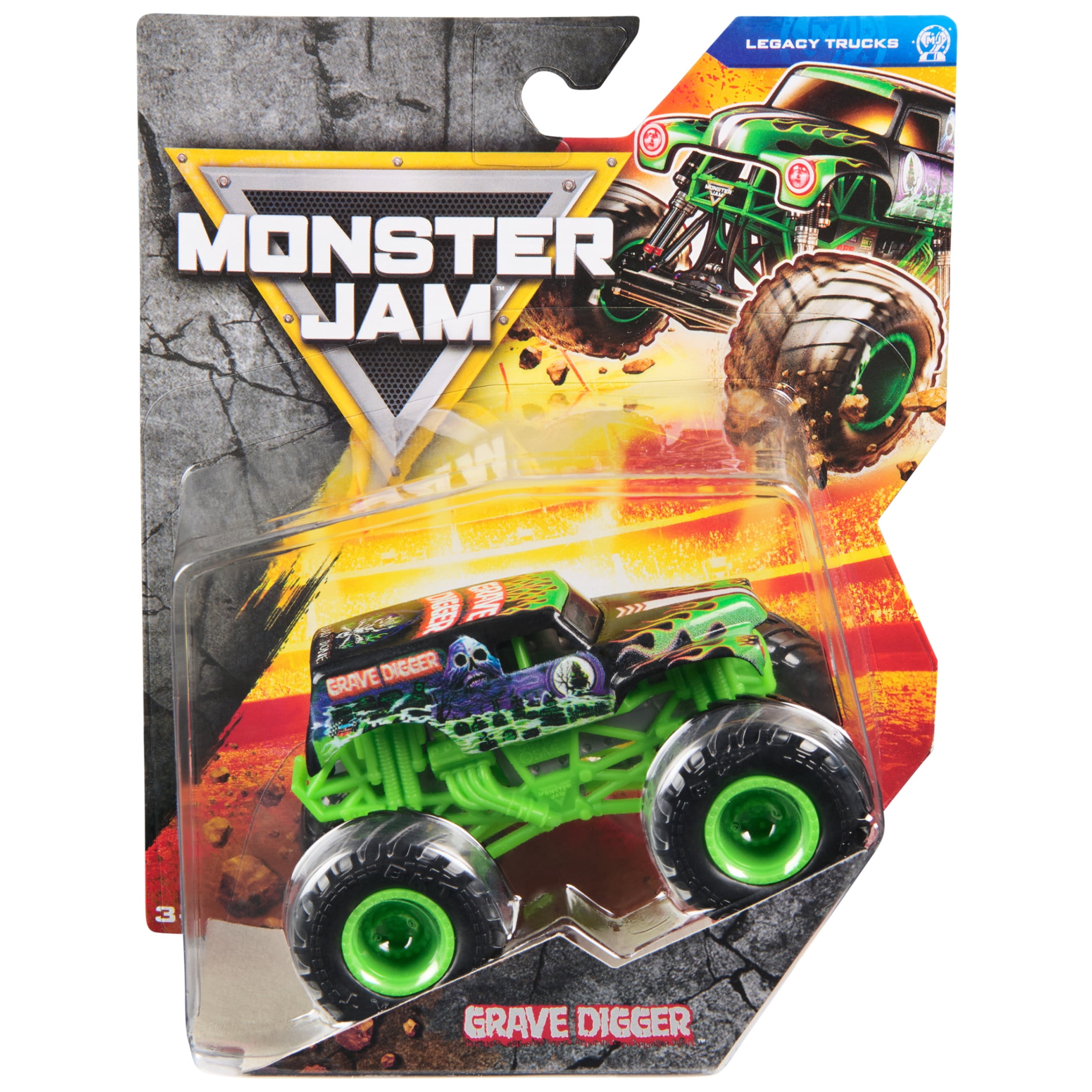 Monster Jam 1:64 2-Pack (Color Change) Grave Digger vs Alien