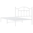 thumbnail image 5 of vidaXL Metal Bed Frame with Headboard White 100x190 cm, 5 of 5