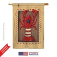 thumbnail image 2 of Breeze Decor BD-SM-H-107055-IP-BO-DS02-US Patriotic Lobster Coastal - Everyday Sea Animals Impressions Decorative Vertical House Flag - 28 x 40 in., 2 of 4