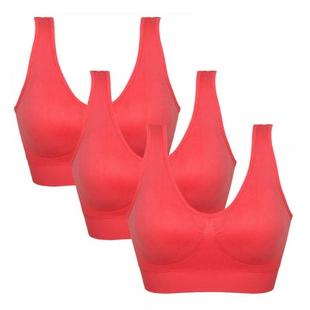 

Sports Bra for Teen Girls and Young Women Seamless Sleep Bras Breathable Workout Yoga Fitness Tops Size S-3XL White 3XL