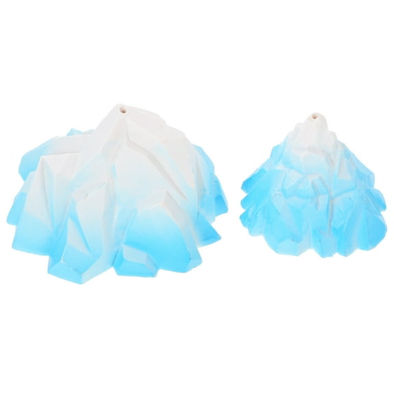GAXIRE 2Pcs Plastic Aquarium Ice Mountains Fish Tank Ornament for Realistic Landscaping Decor