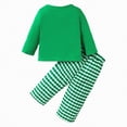 thumbnail image 6 of mgoYE Baby Girl Clothes 12 Months St Patricks Day Baby Girl Boy Outfit Green Shamrock Long Sleeve Shirt Top Plaid Pants Set Saint Patrick's Clothes(Green,12-18 Months), 6 of 9