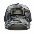 thumbnail image 2 of Jiibva American Flag Embroidered Baseball Hat Men USA Flag Net Mesh Baseball Breathable Cap for Outdoor, 2 of 7