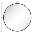 thumbnail image 4 of TEHOME Round Black 36 inch, Matte Black Metal Large Circle Wall Mirror for Bathroom & Entryway, 4 of 10
