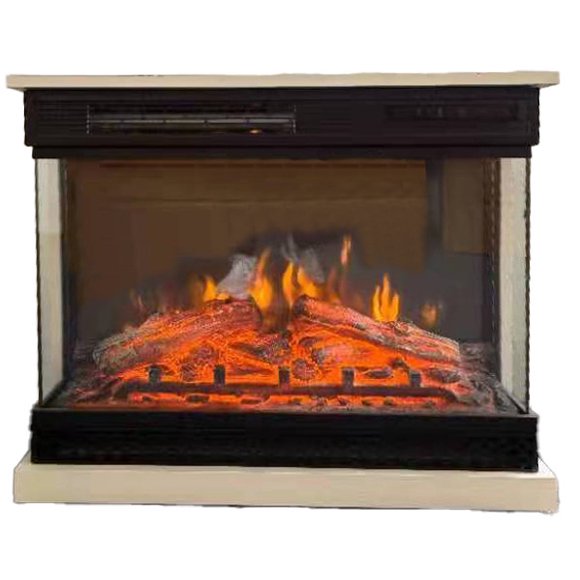 Pinnacle Appliances Fireplace Insert PFL 24 Electric Fireplace With Simulated Logs; 120 Volt AC Plug-In Recessed Mount; 5000 BTU Heating Capacity/400 Square Foot Heating Area