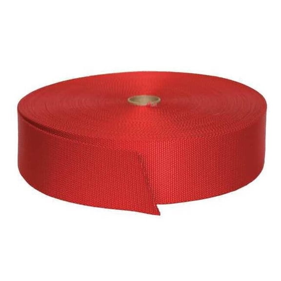 Bulk-Strap Webbing,Nylon,2" W,Red N02150R