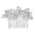 thumbnail image 3 of unbranded 1Ud Peine De Aleación Para Mujer Con Decorativos Para Eventos Y Banquetes Plata, 3 of 5
