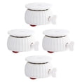 thumbnail image 4 of Rueda giratoria redonda de 4 Uds con freno, rotación de 360  degree, fácil de instalar para cajones móviles, ruedas para muebles de banco de trabajo Rueda Roja Blanca, 4 of 8
