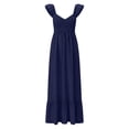 thumbnail image 6 of Women's Summer Dresses Solid-Color V-Neck with Ruffled Flare Sleeves Weekend Wear and Everyday Use., 6 of 6