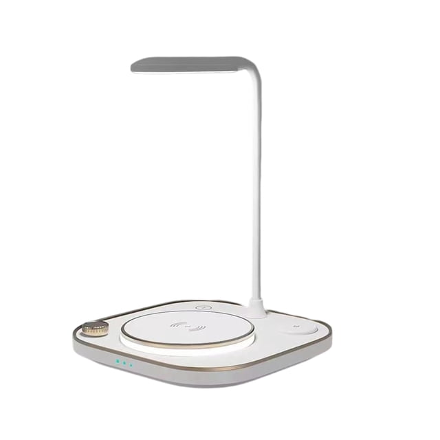 Methold Lámpara de con atenuación continua, 15W, inalámbrico, para teléfono, cargador de auriculares, lámpara de escritorio de lectura, Electrónica Blanco