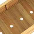 thumbnail image 5 of Dextrus Raised Garden Bed with Trellis Hanging Roof, Wood Planter Box with Drainage Holes and Wheels for Climbing Plants Flowers, Natural, 5 of 11
