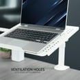 thumbnail image 6 of VIVO White Single Laptop Notebook Desk Mount, Fully Adjustable Extension Clamp, 6 of 8