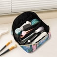 thumbnail image 2 of FORMRS Makeup Bag Travel Cosmetic Organizer for Women Fold Flat Zipper Pouch with Handle, Pink Window, 2 of 8