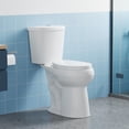 thumbnail image 2 of 19" Chair Height Two Piece Round Toilet, ADA Comfort Height High Seat with Soft-Close Seat, 12 Inch Rough In, 1.28 GPF Water-Saving Siphonic Flush for Bathroom Remodel, White, 2 of 8