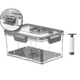 thumbnail image 1 of Dvruxg Vacuum Sealed Food Storage Container with Pump, Airtight Transparent Kitchen Jar with Lock for Freshness, Freezing & Moisture-Proof Organization, 1 of 5