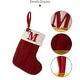 thumbnail image 4 of 7-inch Red Knit Monogram Christmas Stockings,Personalized Initial Christmas Stocking, Family Holiday Xmas Party Decor, 4 of 9