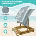 thumbnail image 3 of Gowoodhut Outdoor Kids Sandbox with Lid, Wooden Sand Box with Cover, with 2 Side Buckets, Adjustable Canopy & UV-Protection, Natural fir/Smooth Surface, Sand Box for Kids Ages 2-8, 3 of 8