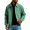 Green, variant on Jackets for Men Solid Color Long Sleeve Button Down Collared Shirt Jacket Winter Trendy Casual Jacket Black M