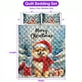 thumbnail image 5 of Merry Christmas Pomeranian Enjoys Woofmas Winter Xmas Holiday Quilt Bedding Set Pom Dog Lover Gifts 1 Blanket Bed Cover 2 Pillowcases - 02022, 5 of 5