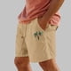 thumbnail image 2 of Pantalones Cortos para Hombre Cintura Elástica con Bolsillos Color Sólido Casual Cordón Suelto Pantalones Cortos de Ejercicio, 2 of 4