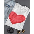 thumbnail image 3 of Watercolored Red Heart T-Shirt Women -Image by Shutterstock, Female x-Large, 3 of 4