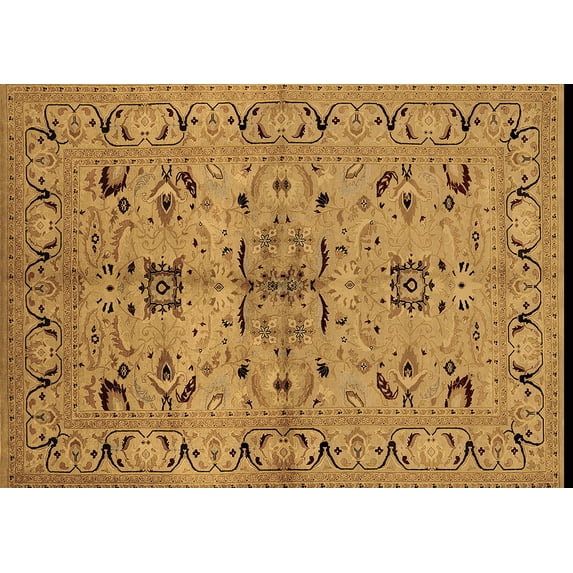 Ahgly Company Indoor Rectangle Oriental Brown Industrial Area Rugs, 3' x 5'