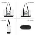 thumbnail image 6 of FORMRS Canvas Laptop Tote Bag for Women with 15.6" Computer Compartments Shoulder Handbag, Blue Cute Cat, 6 of 7