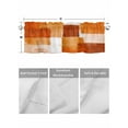 thumbnail image 4 of Valances for Windows Orange White Color Block Rod Pocket Cafe Window Treatments Valance Curtains for Kitchen Bathroom Laundry Basement Windows 60"x14", 4 of 9