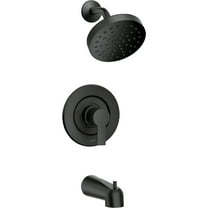 Moen Rinza Matte Black Single-Handle Posi-Temp Tub & Shower Faucet 82628BL Pack of 2