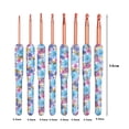 thumbnail image 3 of Techtongda Crochet Hooks Needles Knit Weave Crochet Needle TPR Soft Handle 8 pcs Set Blue Floral, 3 of 6