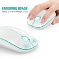 thumbnail image 3 of Jelly Comb 2.4G Slim Wireless Mouse with Nano Receiver (White and Green), 3 of 7