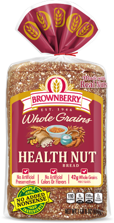 Brownberry Whole Grains Health Nut Bread Baked With Simple Ingredients Nuts Seeds 24 Oz Walmart Com Walmart Com