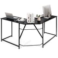 thumbnail image 4 of Patiojoy L Shaped Gaming Desk Corner Computer Desk Workstation for Home Office Black, 4 of 5