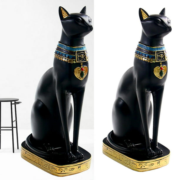 Egyptian Cat Resin Statue Handcrafted Cats Sculpture Decoration Ancient ...