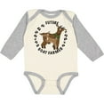 thumbnail image 3 of Inktastic Future Goat Farmer with Cute Goats and Hoof Prints Boys or Girls Long Sleeve Baby Bodysuit, 3 of 5