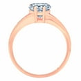 thumbnail image 2 of 1 ct Heart Cut Simulated Blue Diamond Solitaire 14K Rose Gold Womens Engagement Ring, 2 of 4