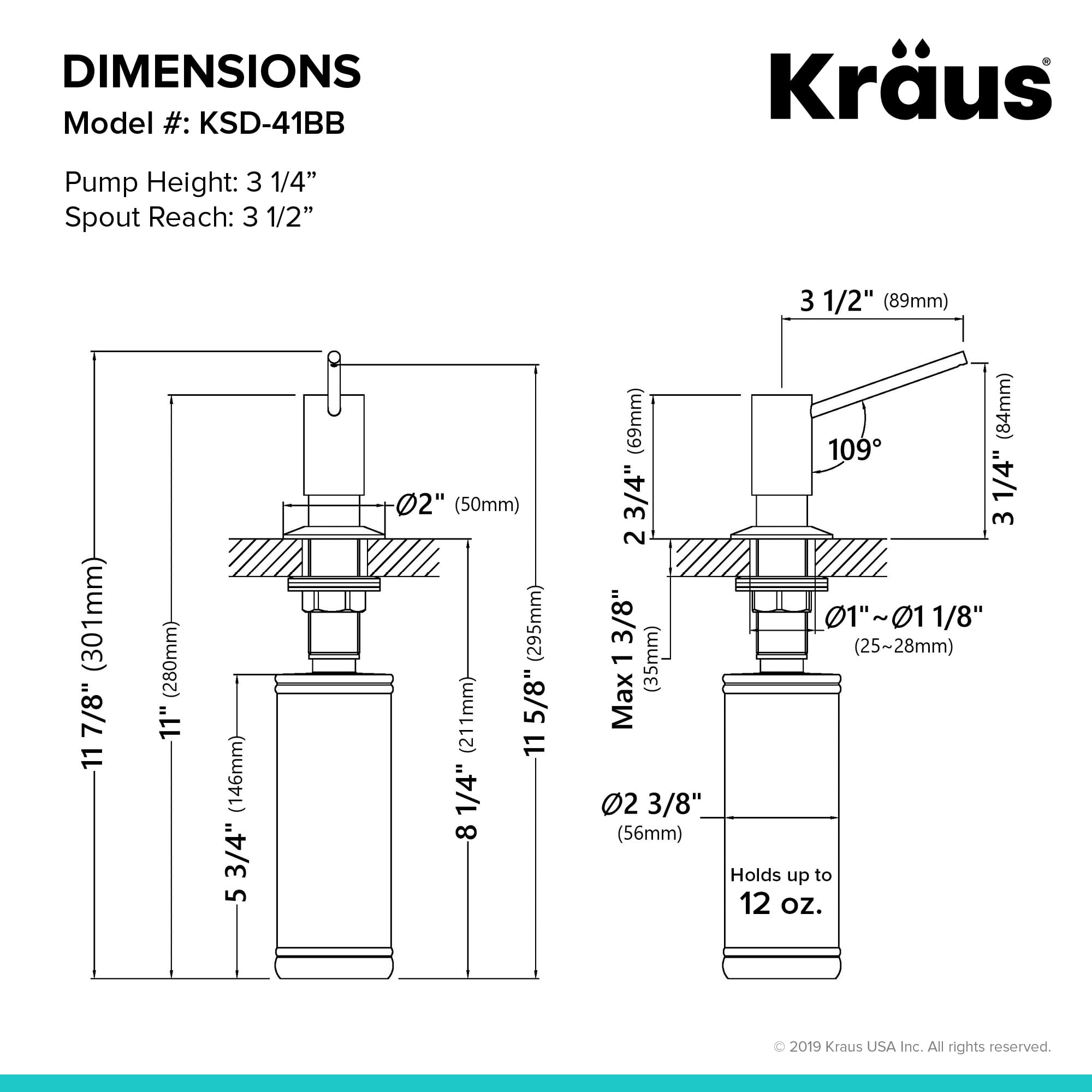KRAUS Kitchen Soap and Lotion Dispenser in Stainless Steel