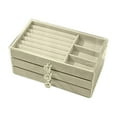 thumbnail image 2 of Guozer Jewellery Storage Box 1PCS Three-layer Jewelry Box Multiple-compartments Jewelry Sorting Organizer for Home, Dormitory, Office, Rental, Traveling, 2 of 9