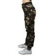 thumbnail image 4 of Red Fox Women's High Waist Camouflage Military Cargo Jogger Pants - Army Casual Olive Woodland Camo, X-Large, Plus Size, 4 of 6