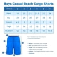 thumbnail image 5 of Kidsy Boys Casual Beach Cargo Shorts – Soft Cotton, Pull-On/Drawstring Closure, Two Pockets, Blue, 3, 5 of 7