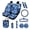 Boho Sea Turtle Blue Hibiscus, variant on Yuyamidu Boho Sea Turtle Auto Seat Covers Full Set of 13 with Steering Wheel Cover Seatbelt Shoulder Pad Blue Hibiscus Trash Bin Rearview Mirror Cover Coasters Keychain Car Interior Set