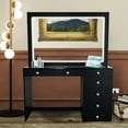 thumbnail image 4 of Boahaus Theia Modern Black Vanity Desk 7 Drawers Crystal Ball Knobs, 4 of 5