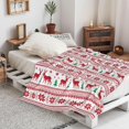 thumbnail image 4 of Christmas Blankets and Throws, Holiday Throw Blanket for Couch Soft, Christmas Snow Moose Fleece Flannel Throw Blanket, Winter Warm Cozy Flannel Deer Blanket 60"X50", 4 of 6