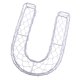 thumbnail image 1 of Cesta colgante de metal para macetas - Maceta de alambre en forma de A con gancho decorativo U, 1 of 9