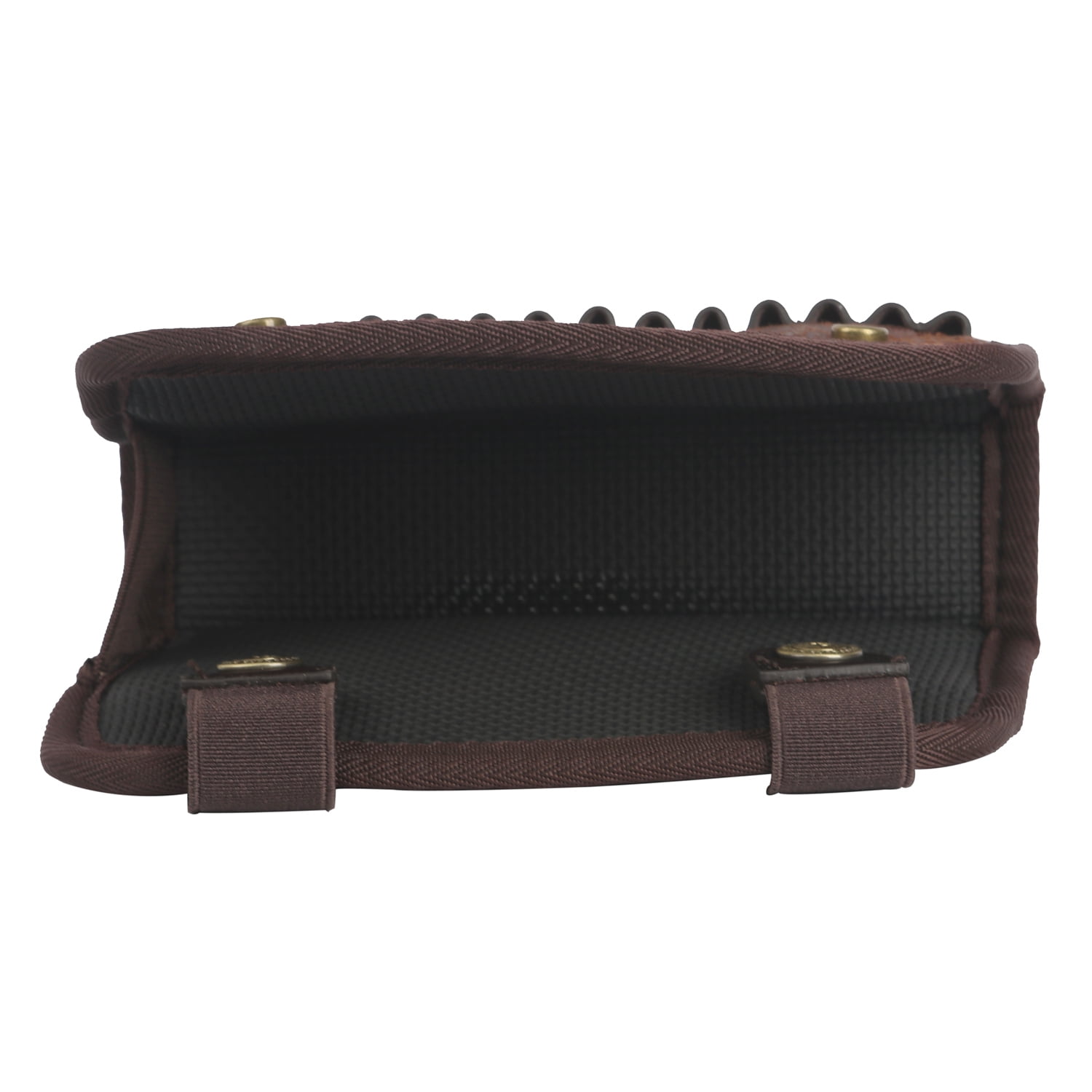 TOURBON PU Leather Recoil Pad Buttstock Cover with .22LR Shell Loops- Right Handed Brown